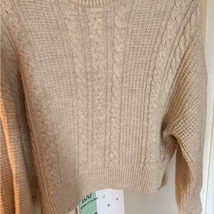 ASOS Beige Cable Knit Sweater
